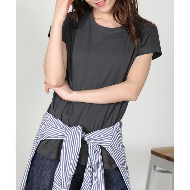チャコール | aity アイティ ノースリーブカットソー | Fashion Letter