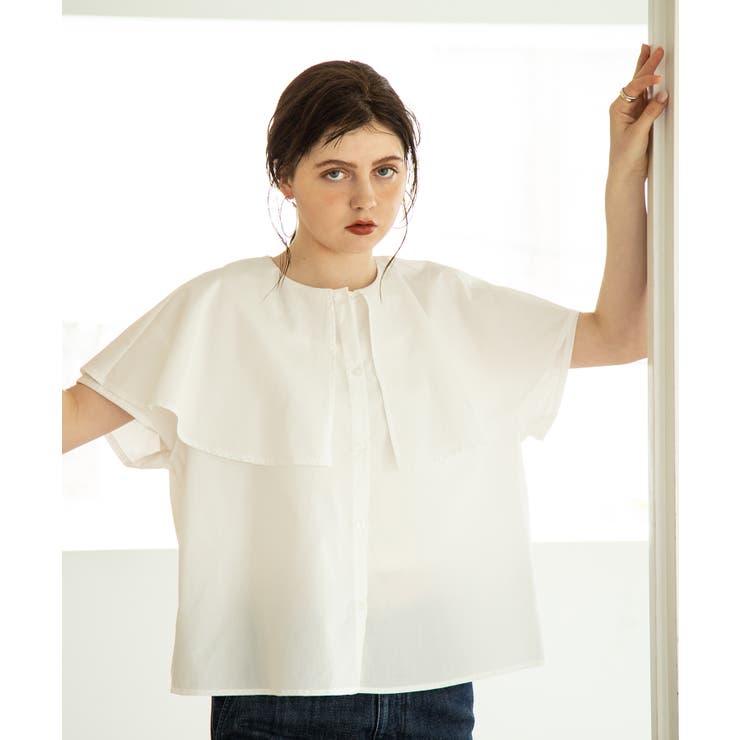 アイボリー | aity アイティ フレアカラーブラウス | Fashion Letter