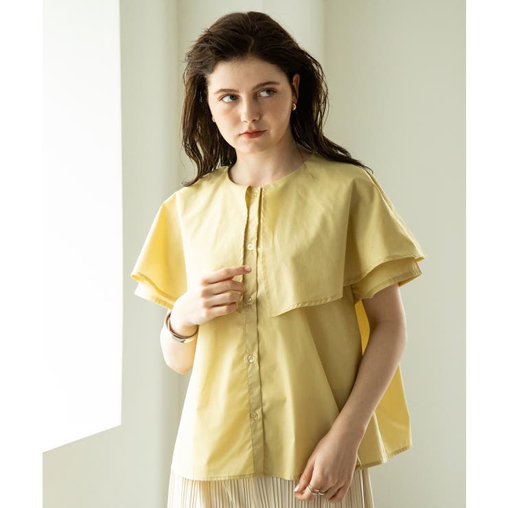 イエロー | aity アイティ フレアカラーブラウス | Fashion Letter