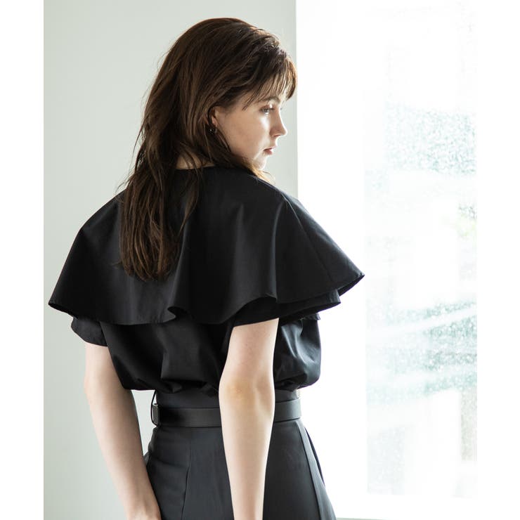 ブラック | aity アイティ フレアカラーブラウス | Fashion Letter