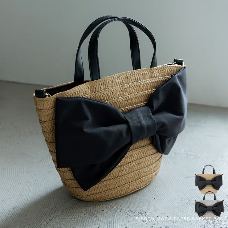 aity アイティ リボンモチーフペーパーカゴバッグ | Fashion Letter | 詳細画像1 