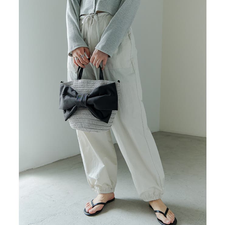aity アイティ リボンモチーフペーパーカゴバッグ | Fashion Letter | 詳細画像9 