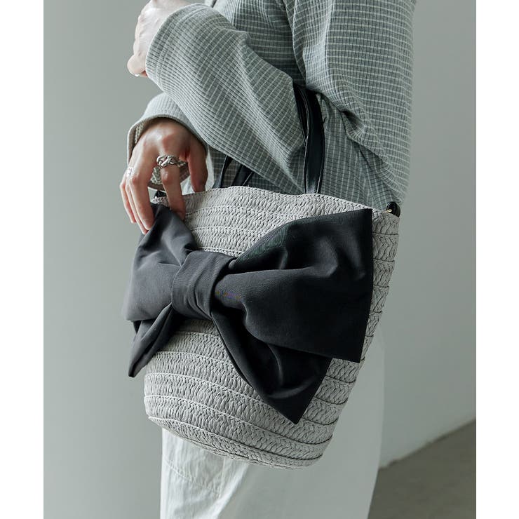 aity アイティ リボンモチーフペーパーカゴバッグ | Fashion Letter | 詳細画像11 