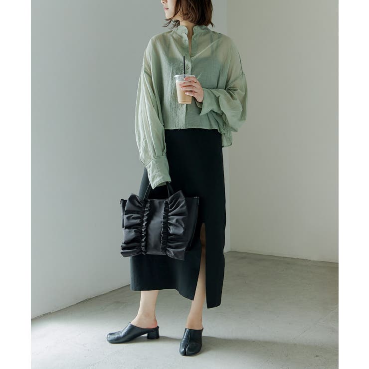 aity アイティ ポリエステルフリルトートバッグ | Fashion Letter | 詳細画像9 