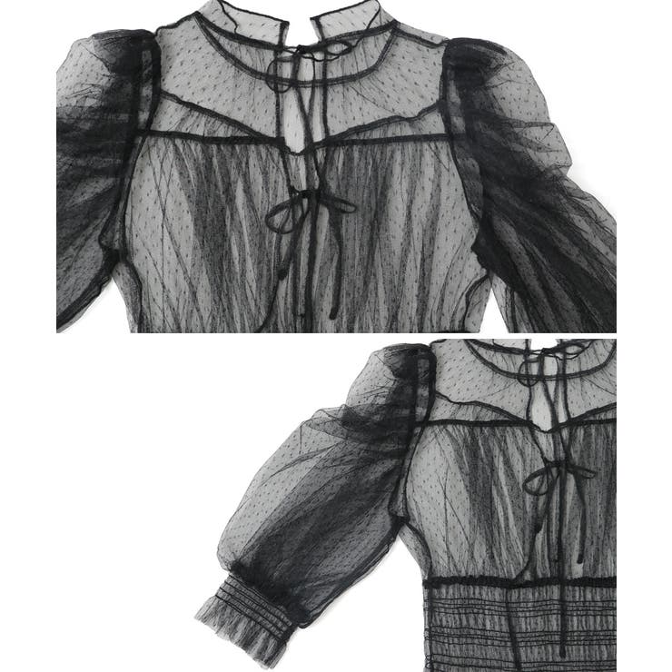 aity アイティ ドットチュールレイヤードドレス | Fashion Letter | 詳細画像18 