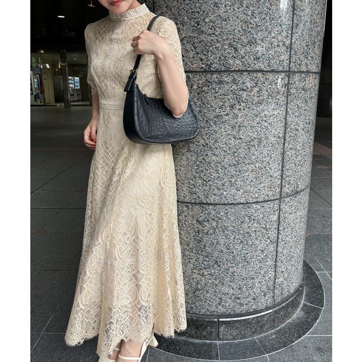 aity アイティ 配色ハシゴレース切替ドレス | Fashion Letter | 詳細画像7 