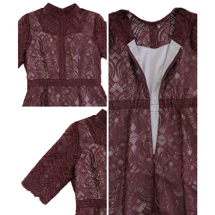 aity アイティ 配色ハシゴレース切替ドレス | Fashion Letter | 詳細画像19 