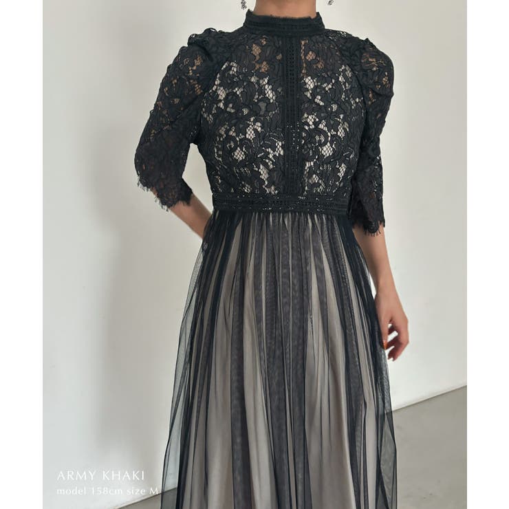 aity アイティ ヴィンテージライクレースチュールドレス | Fashion Letter | 詳細画像9 