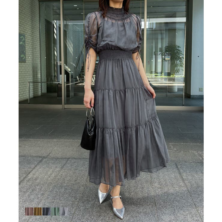 aity アイティ ハイネックティアードシアードレス | Fashion Letter | 詳細画像1 