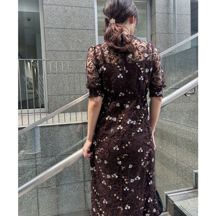 aity アイティ アンティーク刺繍レースドレス[品番：FT000009651