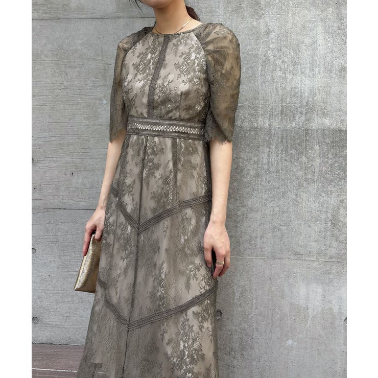 aity アイティ ショルダーギャザーラッセルレースドレス | Fashion Letter | 詳細画像6 