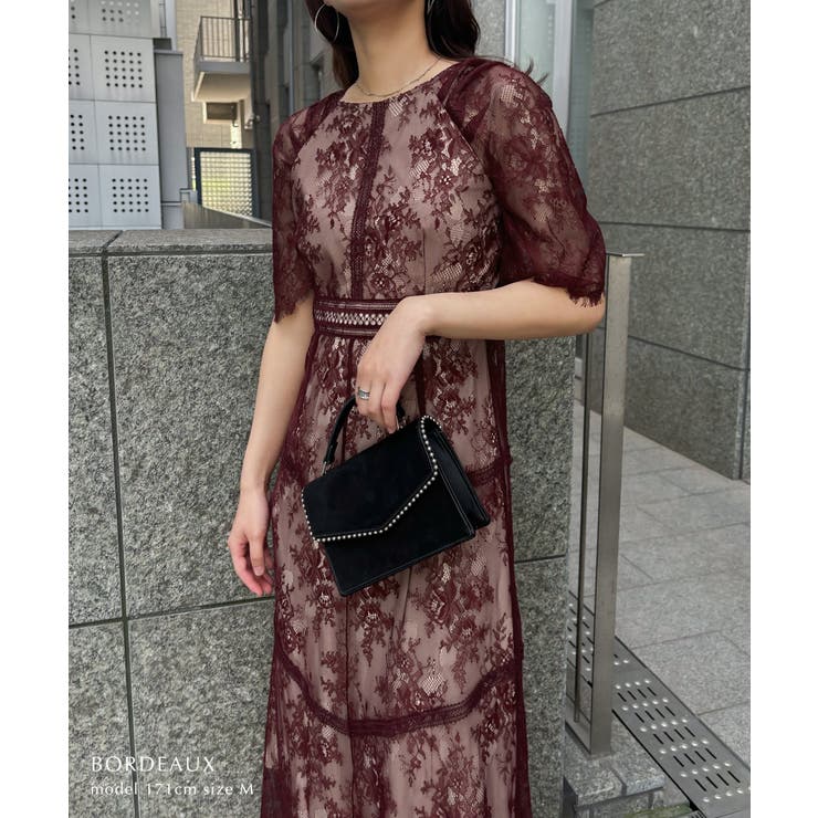 aity アイティ ショルダーギャザーラッセルレースドレス | Fashion Letter | 詳細画像12 