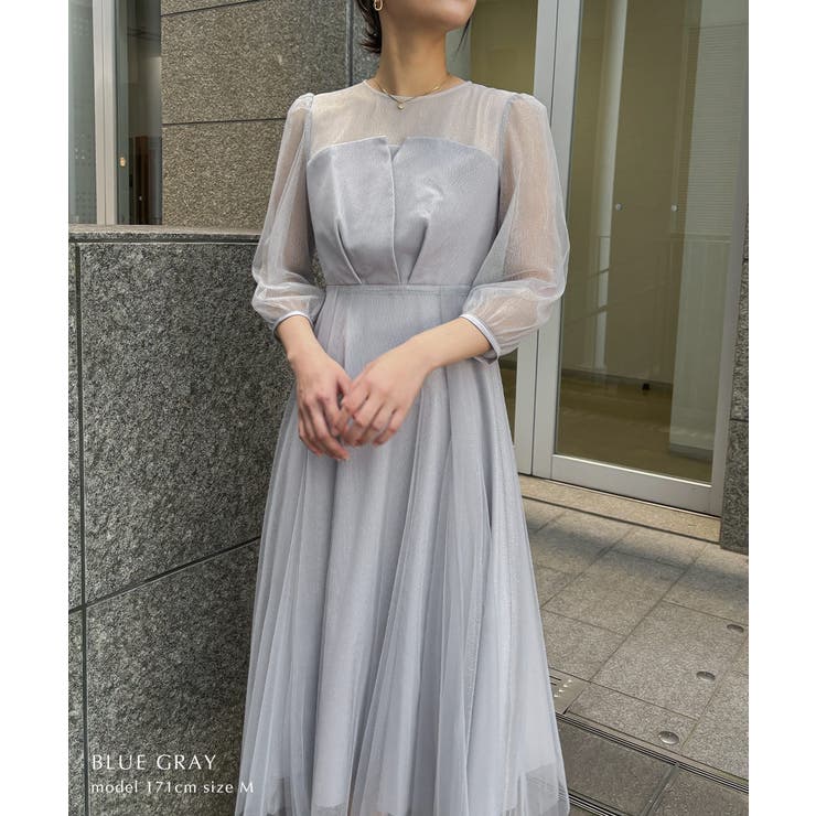 aity アイティ ビスチェ風ラメチュールドレス | Fashion Letter | 詳細画像9 