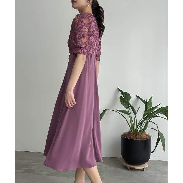 aity アイティ 刺繍レース切り替えフレアドレス | Fashion Letter | 詳細画像13 