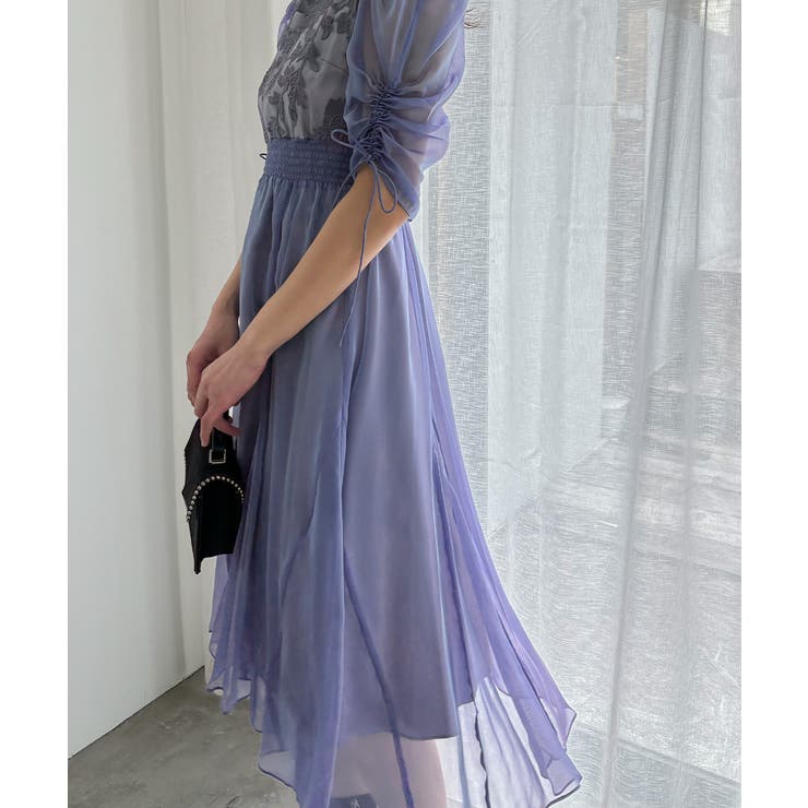 aity アイティ フラワーレースオーガンジーフレアドレス | Fashion Letter | 詳細画像14 