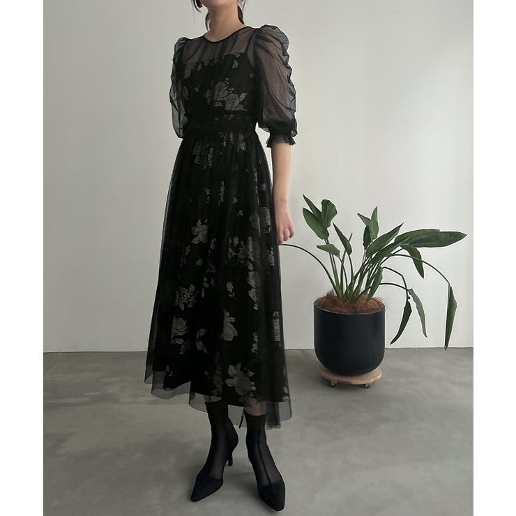 aity アイティ フラワーキャミワンピースチュールレイヤードドレス | Fashion Letter | 詳細画像9 