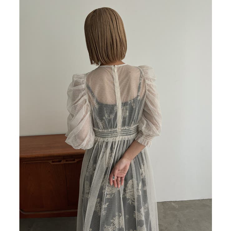 aity アイティ フラワーキャミワンピースチュールレイヤードドレス | Fashion Letter | 詳細画像18 