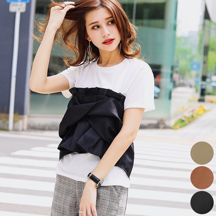 ビスチェ付きドッキングtシャツ ビスチェ キャミ 品番 Ft Fashion Letter ファッションレター のレディースファッション通販 Shoplist ショップリスト