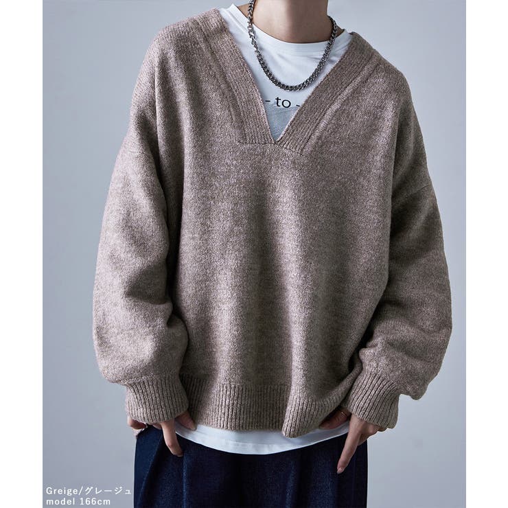 etoll エトル ラウンドVネックプルオーバーニット | Fashion Letter | 詳細画像9 