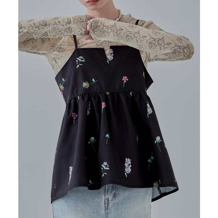 etoll エトル 花柄プリントキャミソールビスチェ | Fashion Letter | 詳細画像11 
