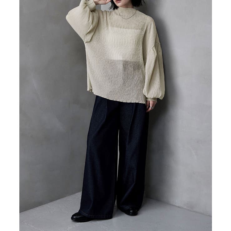 etoll エトル プリーツボトルネックブラウス | Fashion Letter | 詳細画像11 