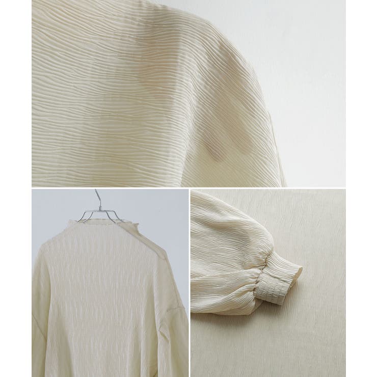 etoll エトル プリーツボトルネックブラウス | Fashion Letter | 詳細画像16 