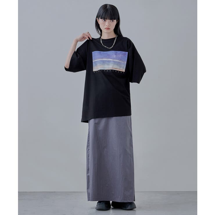 etoll エトル デザインプリントBIGシルエットTシャツ | Fashion Letter | 詳細画像5 