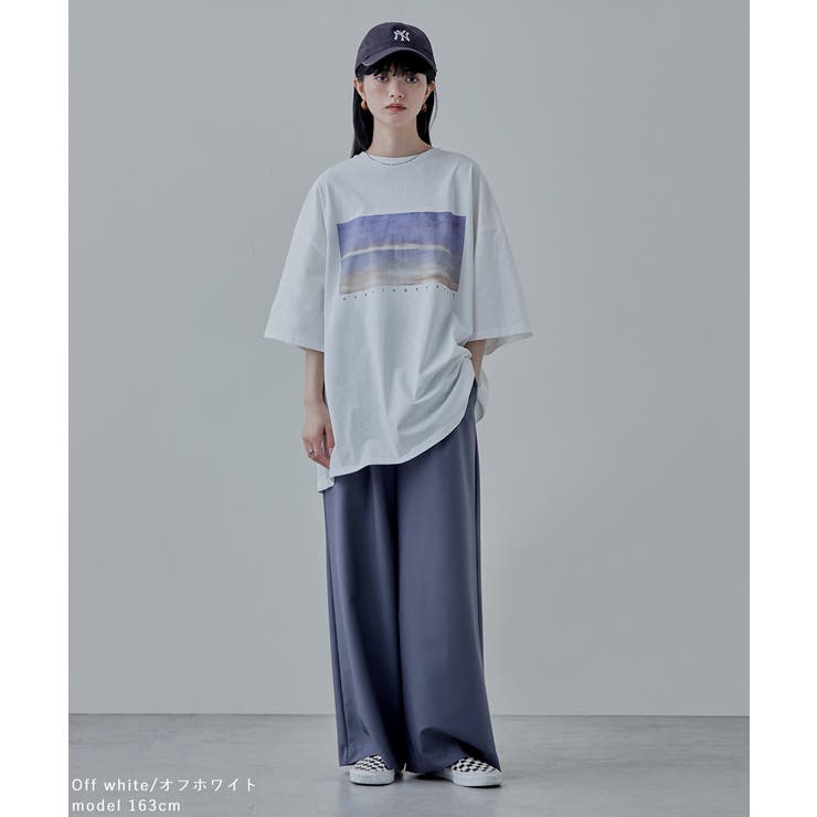 etoll エトル デザインプリントBIGシルエットTシャツ | Fashion Letter | 詳細画像14 