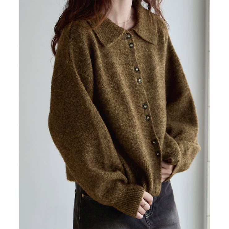 etoll エトル ポロ襟ショートニットカーディガン | Fashion Letter | 詳細画像17 