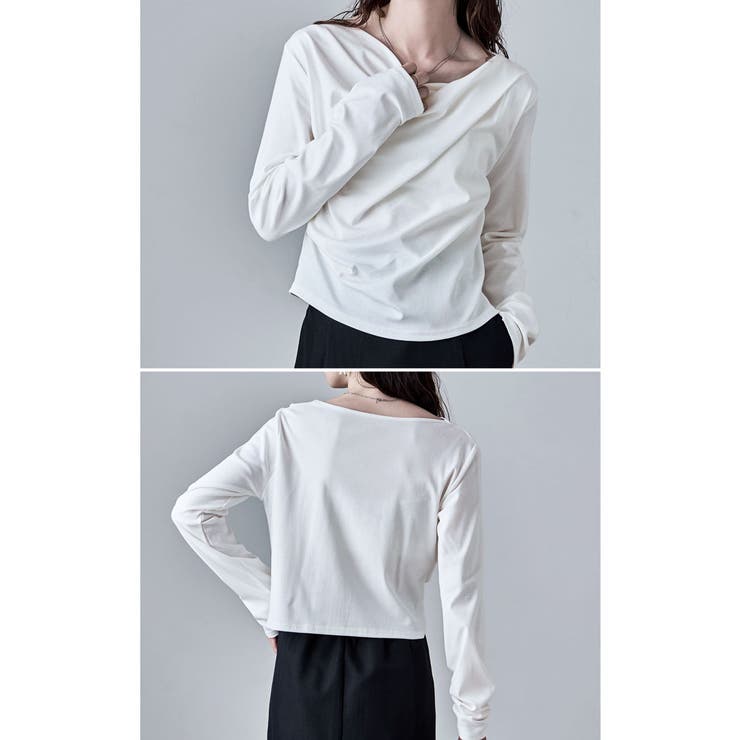 etoll エトル フロントドレープデザイントップス | Fashion Letter | 詳細画像9 