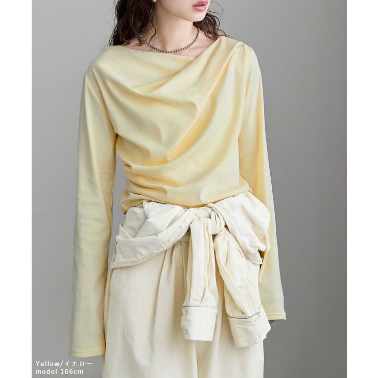 etoll エトル フロントドレープデザイントップス | Fashion Letter | 詳細画像16 