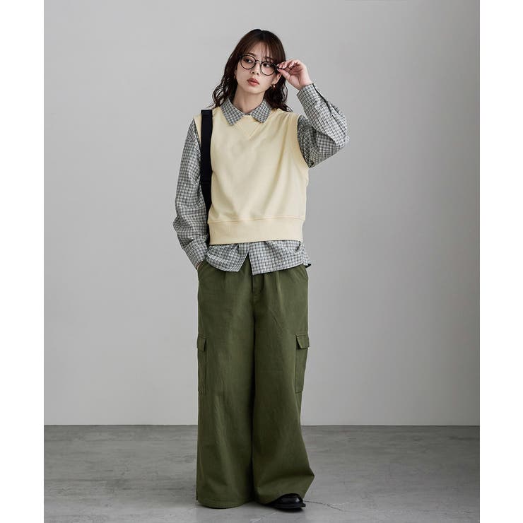 etoll エトル 裏毛Vガゼットスウェットベスト | Fashion Letter | 詳細画像14 