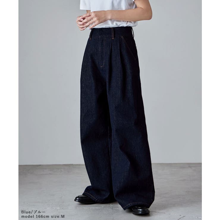 etoll エトル ロウデニムウエストタックワイドパンツ | Fashion Letter | 詳細画像2 
