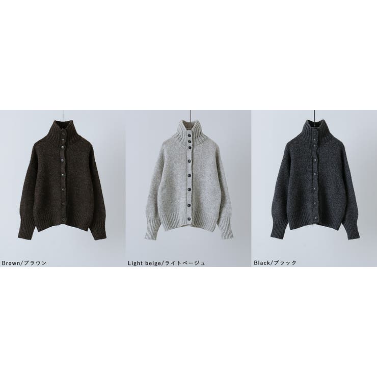 etoll エトル 2wayミックスカラーニットカーディガン | Fashion Letter | 詳細画像18 