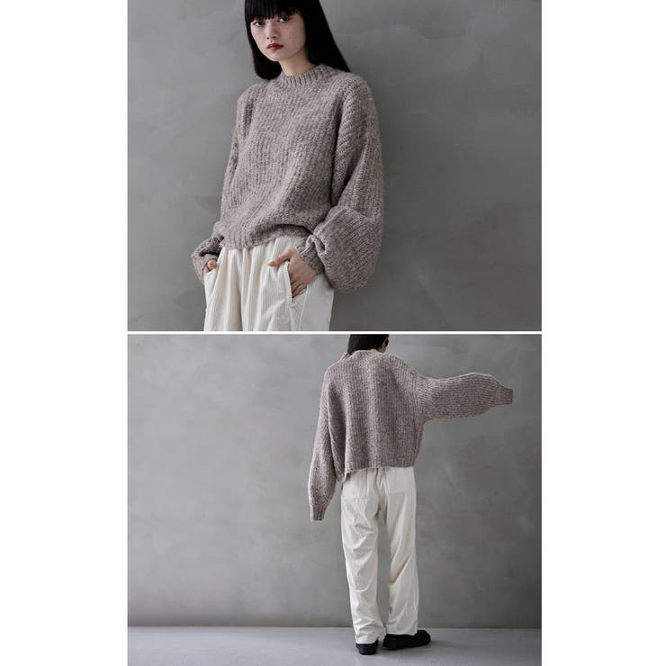 etoll エトル アルパカタッチショートニットPO[品番：FT000009918]｜Fashion  Letter（ファッションレター）のレディースファッション通販｜SHOPLIST（ショップリスト）