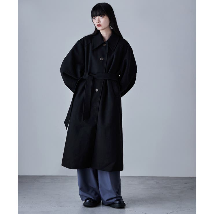 BY:L 』 ウールオーバーサイズダブルコート (Black) | 6LJStore
