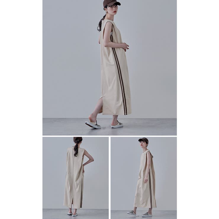 etoll エトル サイドラインスリーブレスワンピース | Fashion Letter | 詳細画像13 