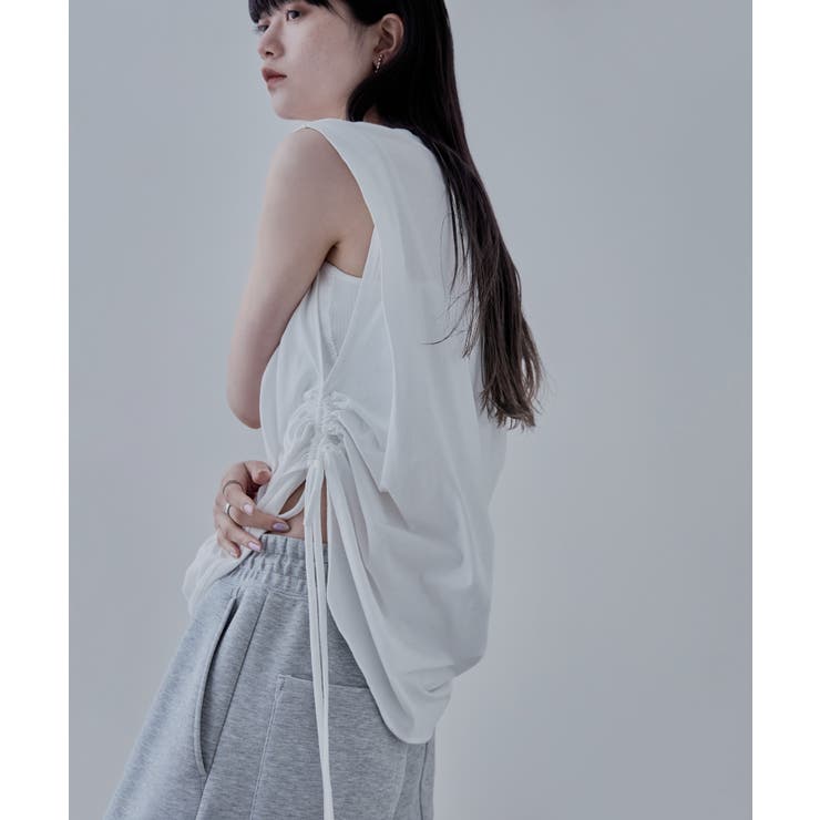 ショルダータックスリーブレスTシャツ｜Tシャツ - etoll.