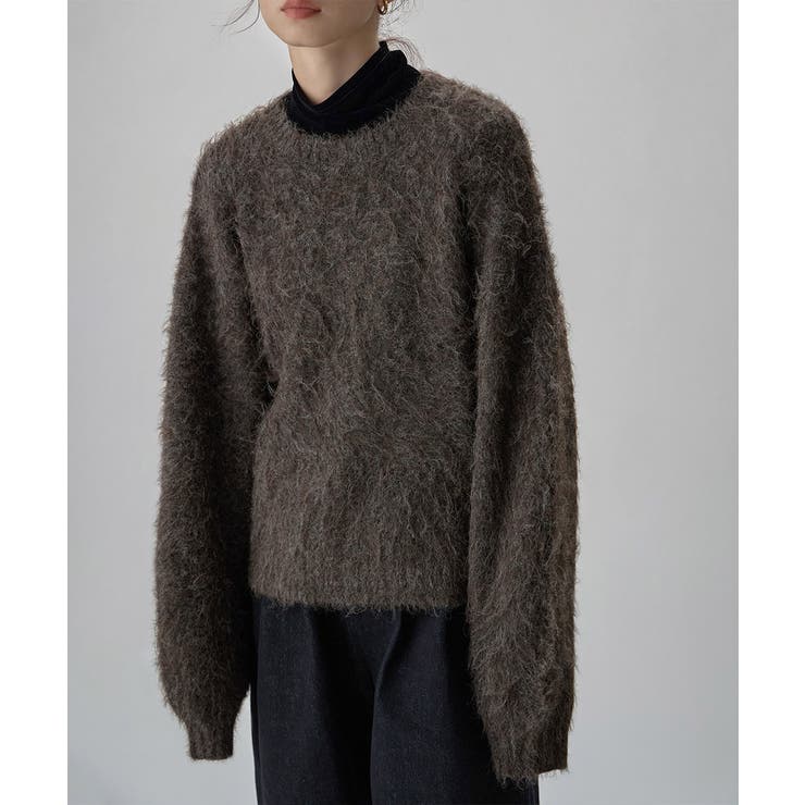 etoll エトル ウールミックスミドルシャギーニットPO | Fashion Letter | 詳細画像9 