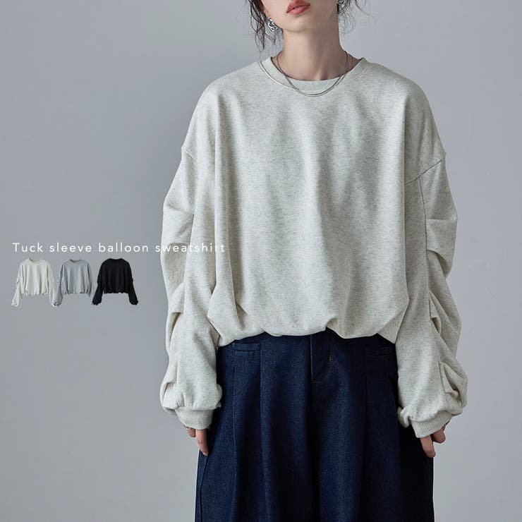 etoll エトル タックスリーブバルーンスウェット[品番：FT000010691