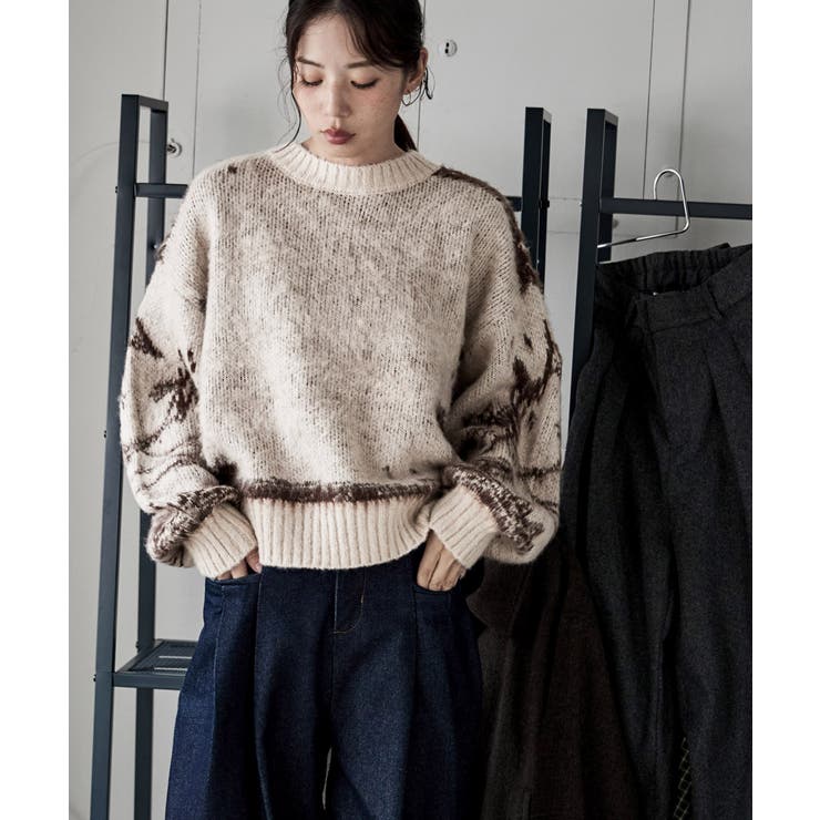 etoll エトル ニュアンス柄シャギーニット | Fashion Letter | 詳細画像3 
