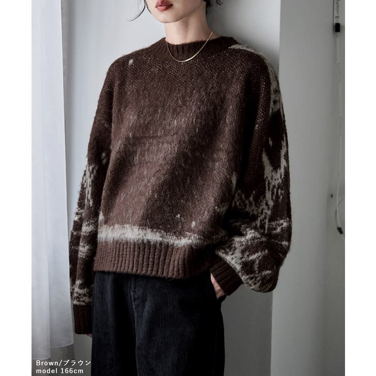 etoll エトル ニュアンス柄シャギーニット | Fashion Letter | 詳細画像8 