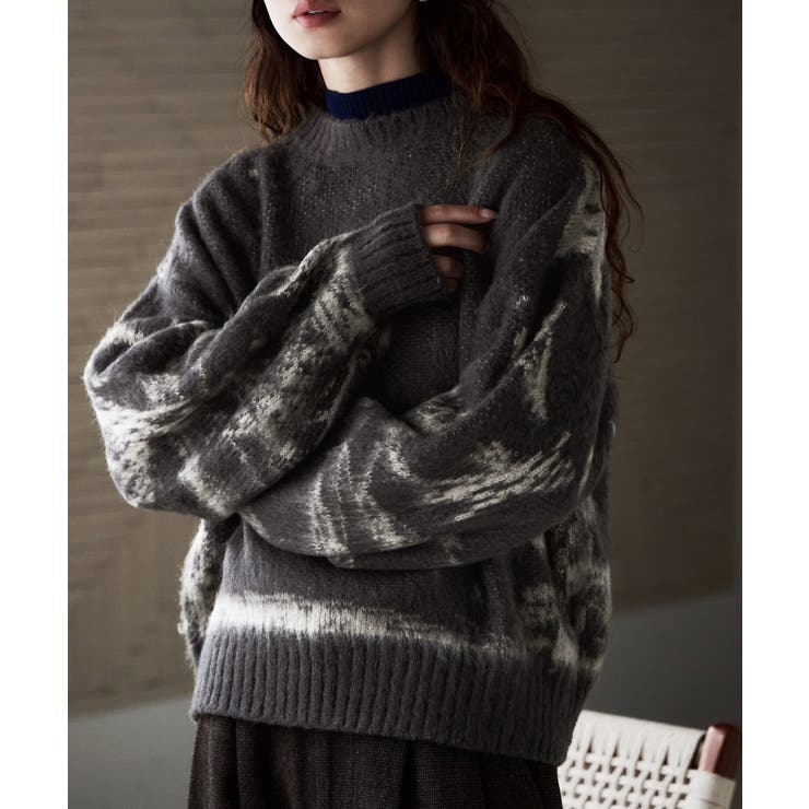 etoll エトル ニュアンス柄シャギーニット | Fashion Letter | 詳細画像15 