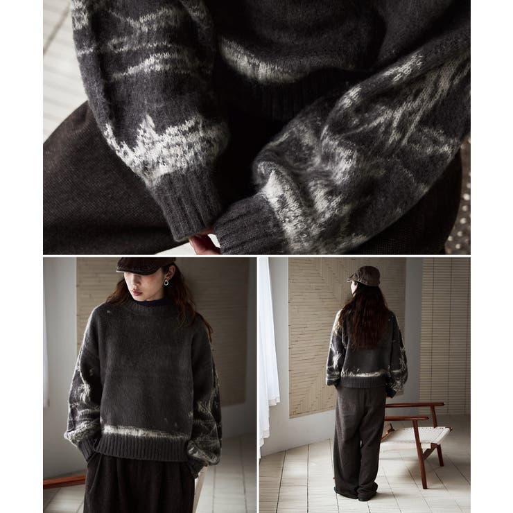 etoll エトル ニュアンス柄シャギーニット | Fashion Letter | 詳細画像16 