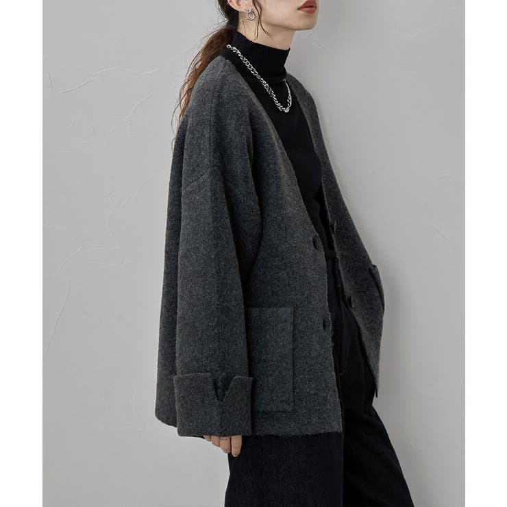 etoll エトル ヤクタッチワイドスリーブニットカーディガン | Fashion Letter | 詳細画像3 