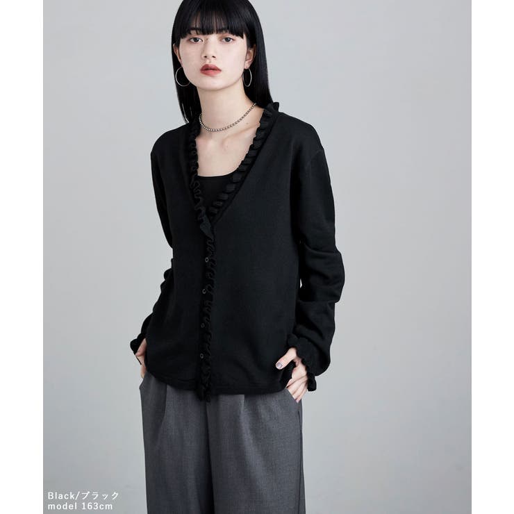 etoll エトル コットンタッチフリルカーディガン | Fashion Letter | 詳細画像2 