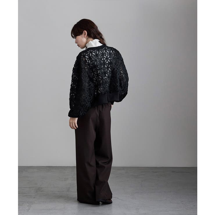etoll エトル フラワーチュールダブルジップブルゾン | Fashion Letter | 詳細画像5 