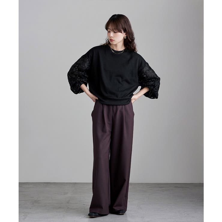 etoll エトル フラワーチュール袖ドッキングPO | Fashion Letter | 詳細画像10 