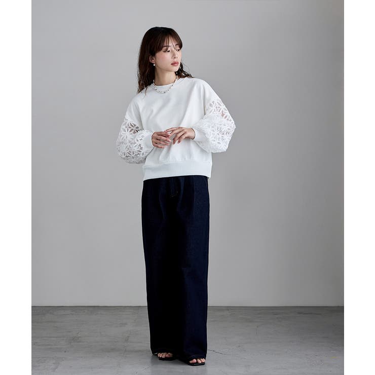 etoll エトル フラワーチュール袖ドッキングPO | Fashion Letter | 詳細画像13 