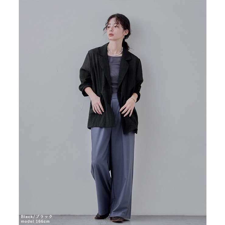 etoll エトル シアーシングルテーラードジャケット | Fashion Letter | 詳細画像9 